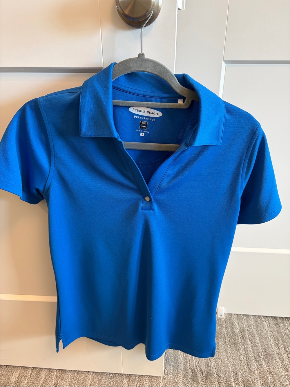 Pebble Beach Performance Women's Blue golf Polo Top